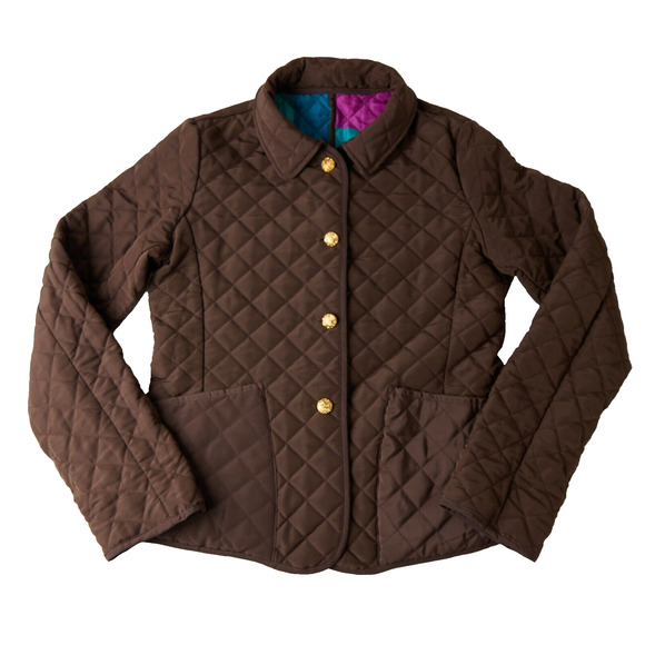 Silkland Women’s M Reversible Quilted Jacket Multicolor Brown Silk Patchwork - Picture 2 of 15